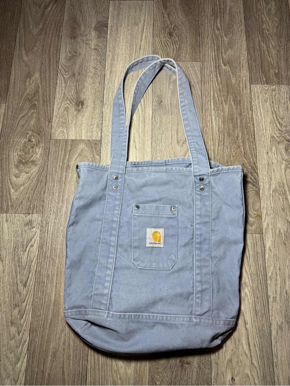 Carhartt Light Blue Canvas Work Tote with Front Pocket